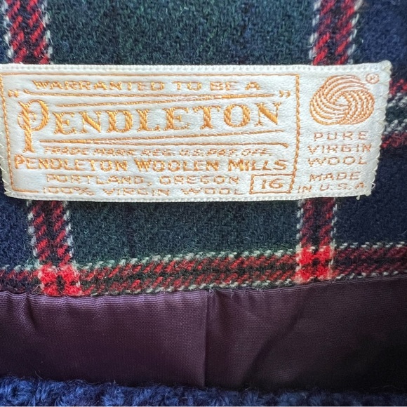 Pendleton vintage 90s Virgin Woolen Plaid Jacket and Pant Suit 16 - Picture 4 of 11